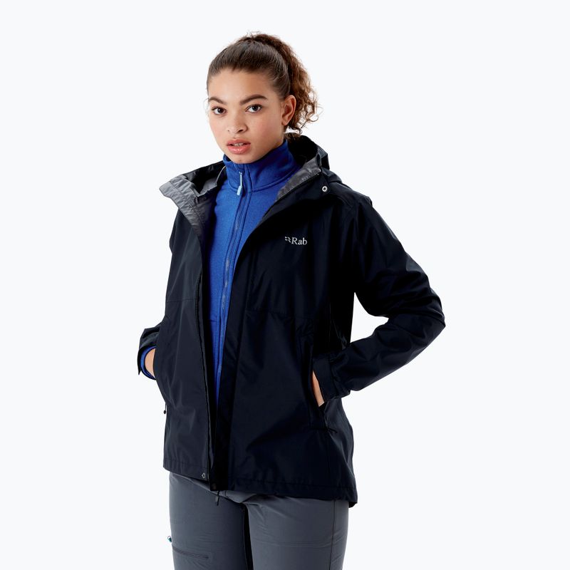 Жіноча дощовик Rab Downpour Eco чорний 2