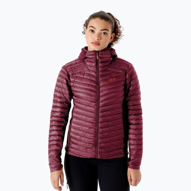 Пуховик жіночий Rab Cirrus Flex 2.0 Hoody бордовий QIO-69