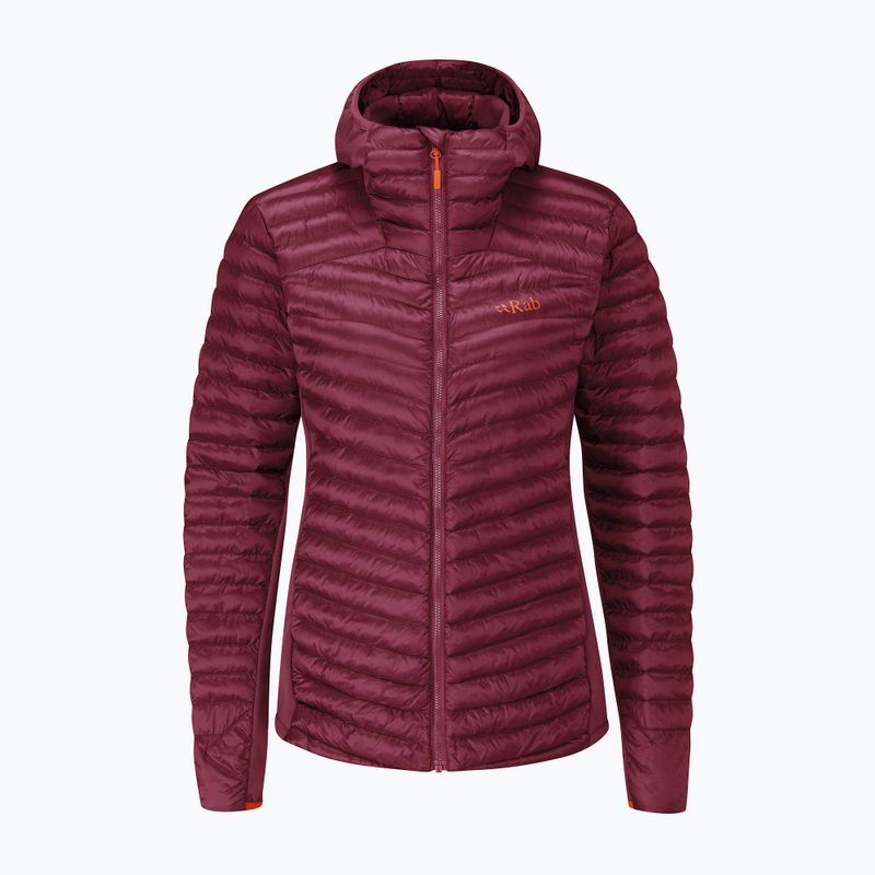 Пуховик жіночий Rab Cirrus Flex 2.0 Hoody бордовий QIO-69 7