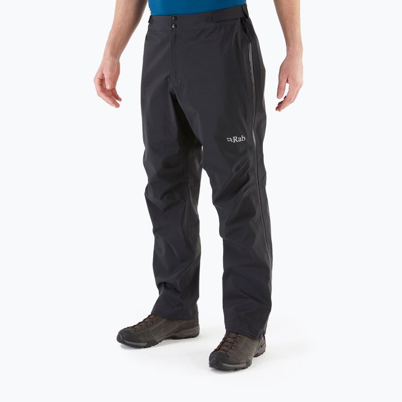 Штани від дощу чоловічі Rab Kangri GTX чорні QWH-03