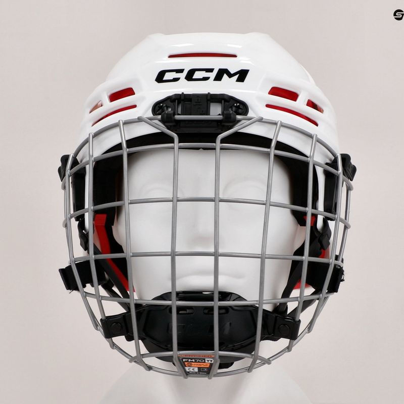 Шолом хокейний юніорський CCM Tacks 70 Combo білий 4109872 14
