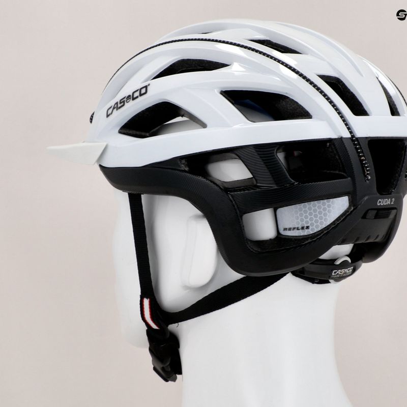 Шолом велосипедний жіночий CASCO Cuda 2 white/black 9