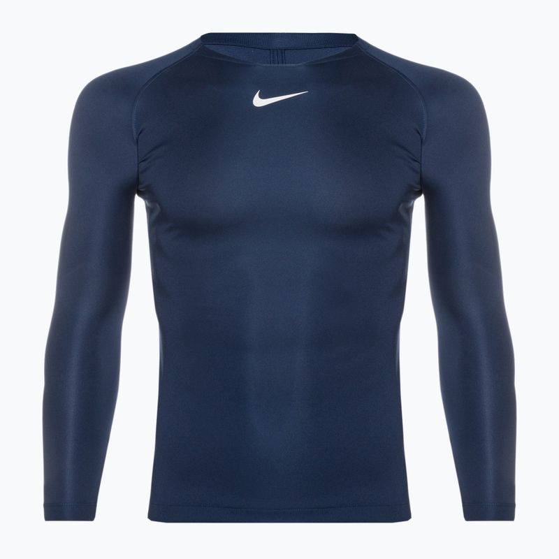 Лонгслів термічний жіночий Nike Dri-FIT Park First Layer LS midnight navy/white