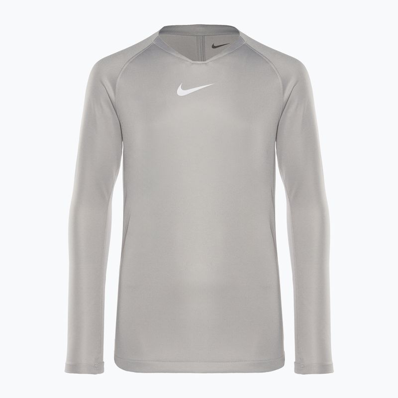 Лонгслів термічний дитячий Nike Dri-FIT Park First Layer pewter гrey/white