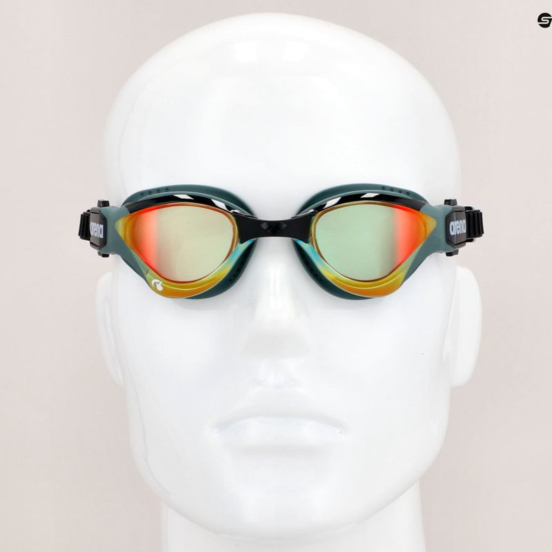 Окуляри для плавання Arena Cobra Tri Swipe Mirror yellow copper/army 10