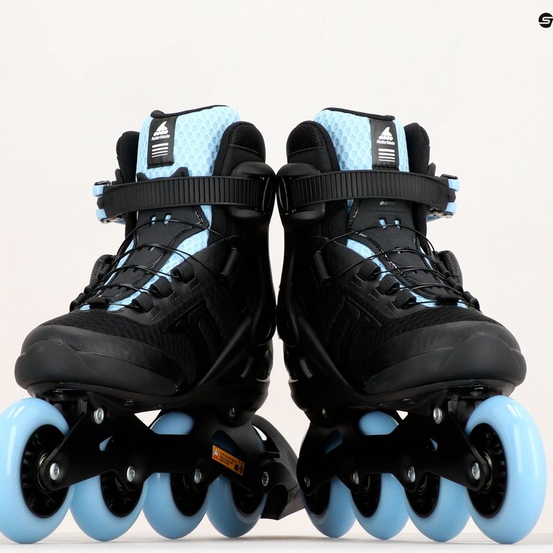 Роликові ковзани жіночі Rollerblade Macroblade 84 BOA чорно-блакитні 07370700092 17