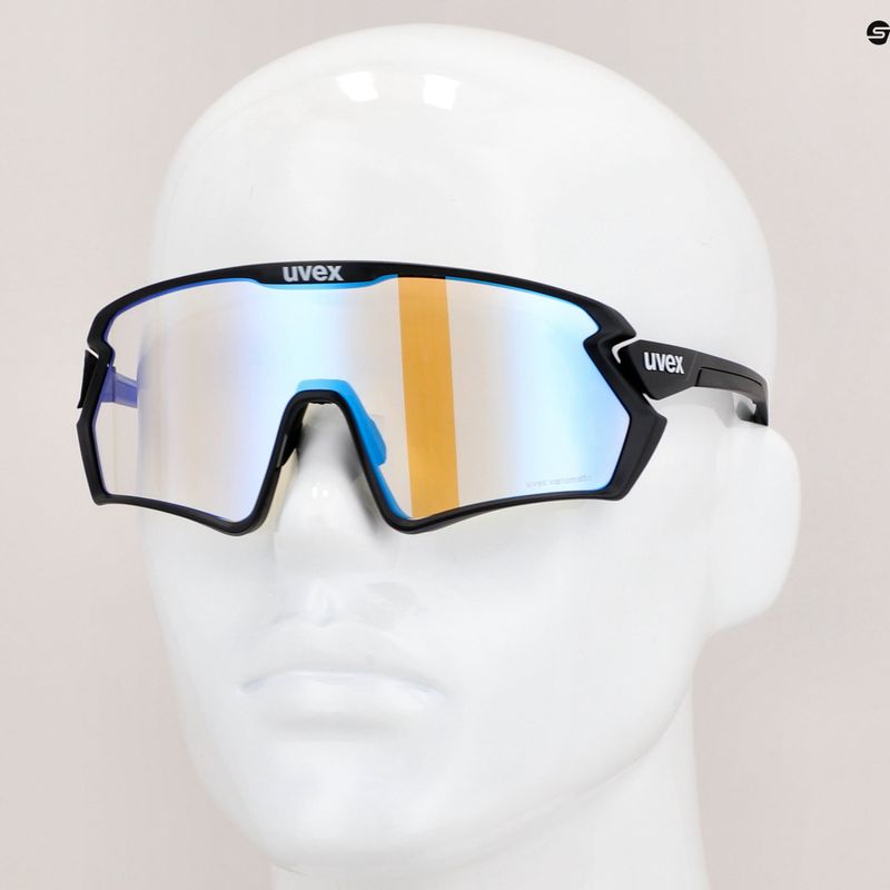 Окуляри велосипедні UVEX Sportstyle 231 2.0 V black mat/litemirror blue 53/3/028/2204 12