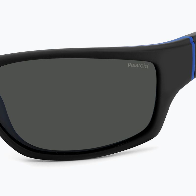 Окуляри сонцезахисні чоловічі Polaroid PLD 2135/S matte black blue/grey polarized 5