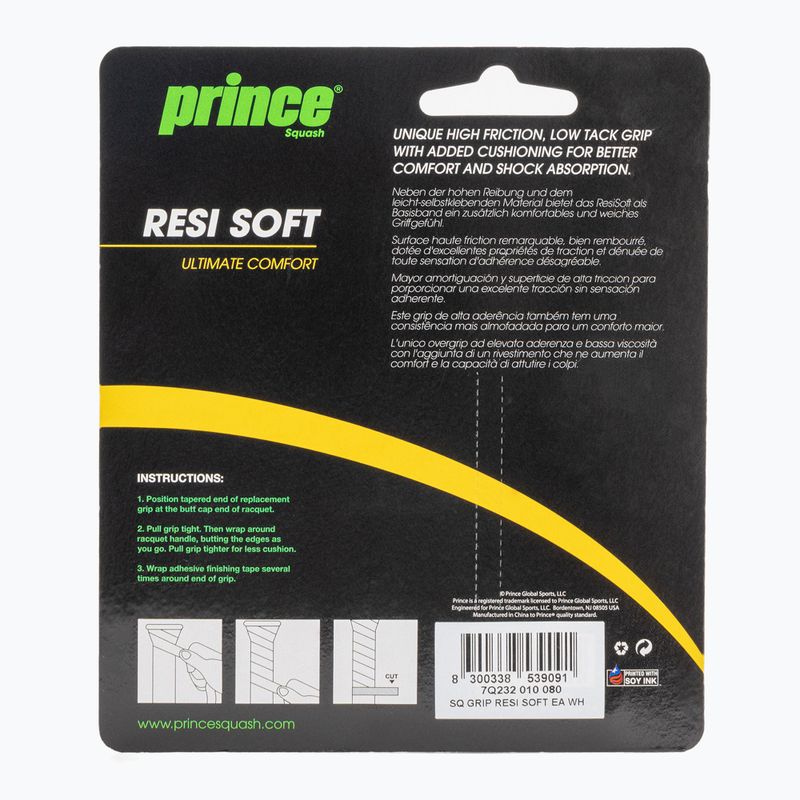 Обгортка для ракеток для сквошу Prince Resi Soft white 2