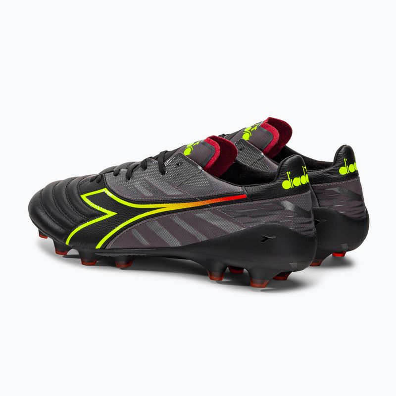 Футбольні бутси чоловічі Diadora Brasil Elite Veloce ITA LPX чорно-бордові DD-101.178785-D0136-43 3
