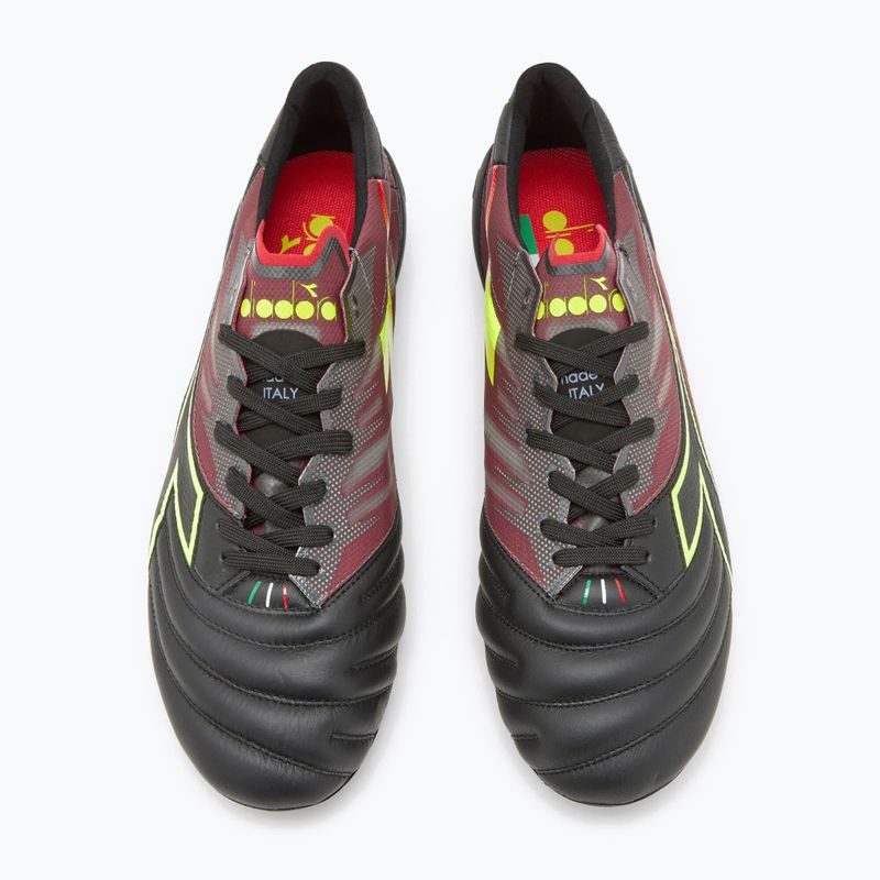 Футбольні бутси чоловічі Diadora Brasil Elite Veloce ITA LPX чорно-бордові DD-101.178785-D0136-43 12