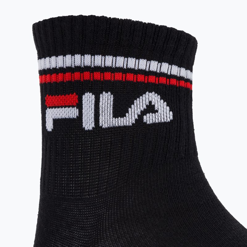 Шкарпетки Fila Unisex Quarter 3 Pack black 4