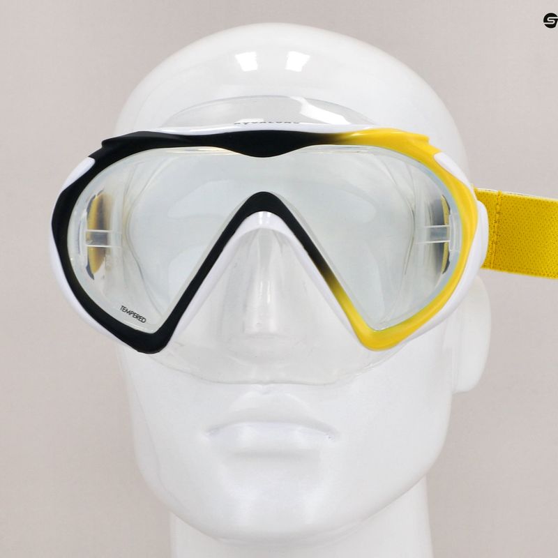 Маска для снорклінгу Aqualung Compass black/yellow 3
