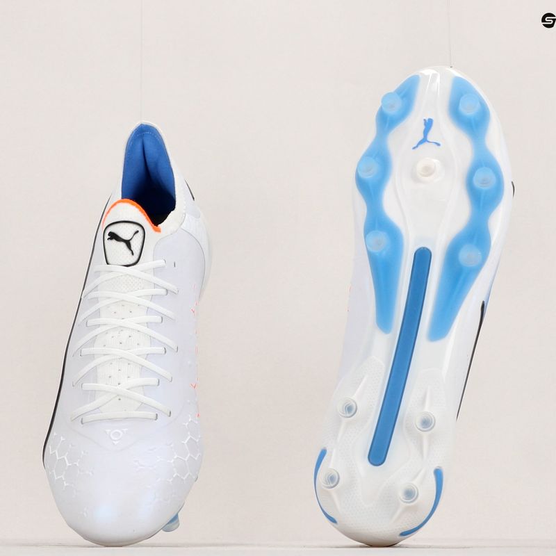 Футбольні бутси чоловічі PUMA King Ultimate FG/AG puma white/puma black/blue glimmer/ultra orange 19