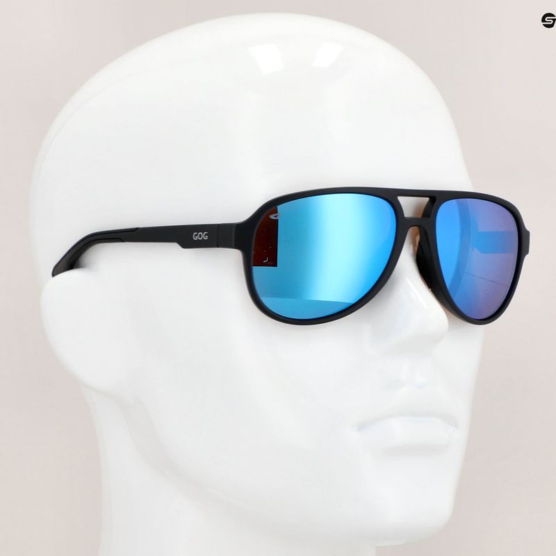 Окуляри сонячні GOG Hardy matt black/blue/polychromatic white-blue E715-2P 7