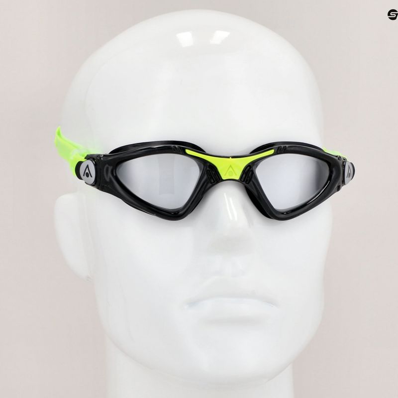Окуляри для плавання дитячі Aquasphere Kayenne 2022 black/bright green/clear 7
