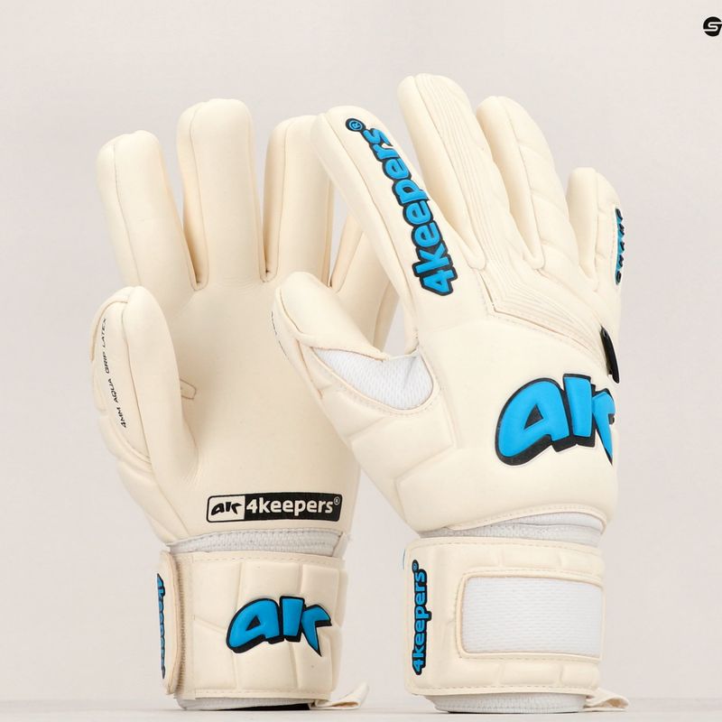 Рукавиці воротарські 4keepers Champ Aqua V NC білі/блакитні 11