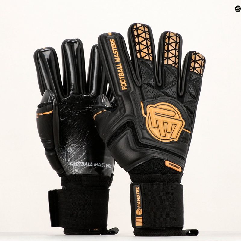 Рукавиці воротарські Football Masters Voltage Plus NC v 4.0 чорні/золоті 8