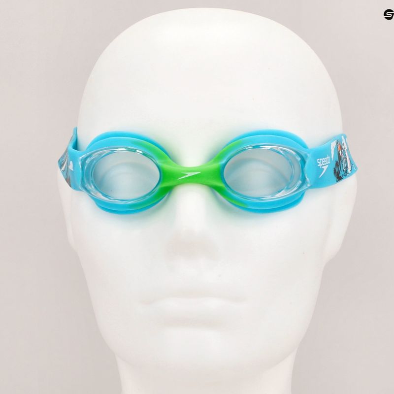 Окуляри для плавання дитячі Speedo Illusion Infant azure blue/fluo green/fluo orange/clear 8-1211514638 12