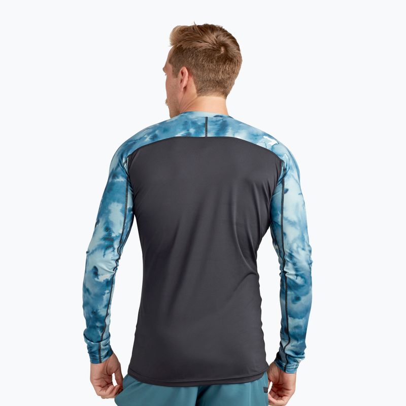 Лонгслів для плавання чоловічий Dakine Hd Snug Fit Rashguard Crew indigogo print 2