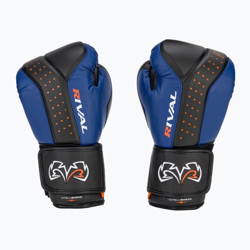 Рукавиці боксерські Rival RB10 Intelli-Shock Bag black/blue 2