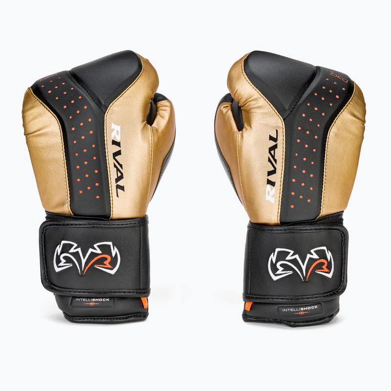 Рукавиці боксерські Rival RB10 Intelli-Shock Bag black/gold 2