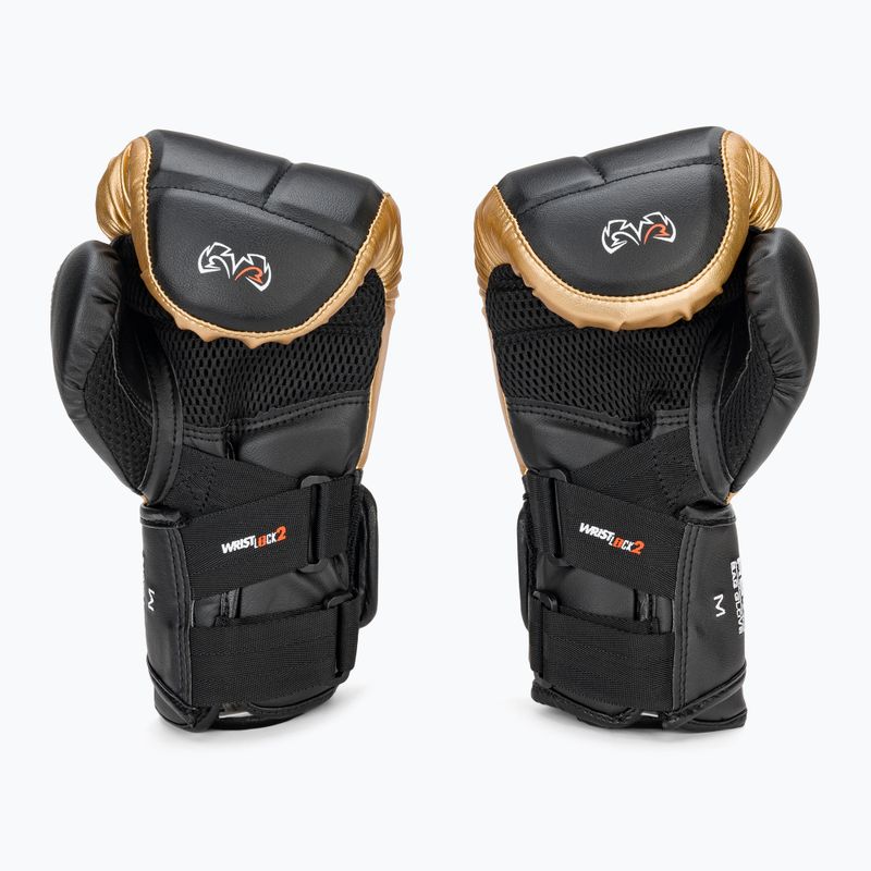 Рукавиці боксерські Rival RB10 Intelli-Shock Bag black/gold 3