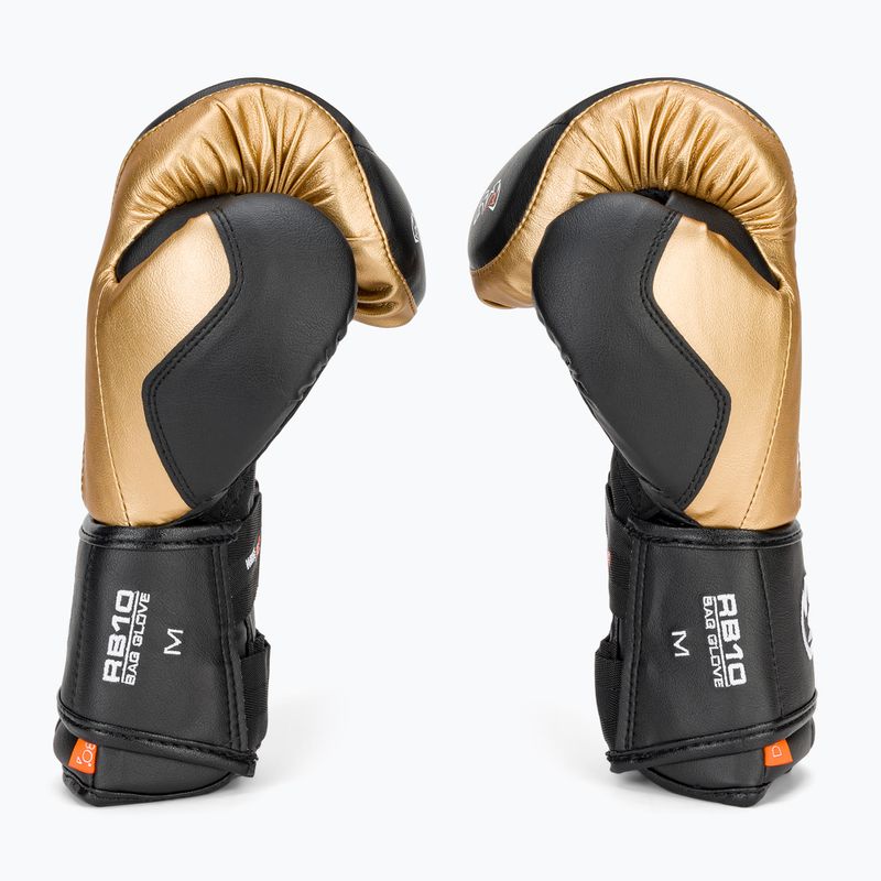 Рукавиці боксерські Rival RB10 Intelli-Shock Bag black/gold 4