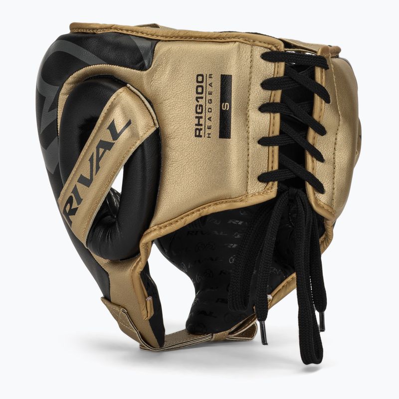 Шолом боксерський Rival RHG100 Professional Headgear black/gold 3