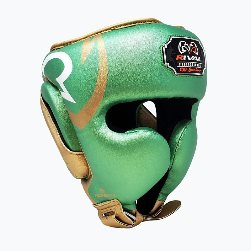 Шолом боксерський Rival RHG100 Professional Headgear green/gold 2
