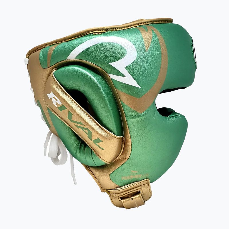 Шолом боксерський Rival RHG100 Professional Headgear green/gold 4