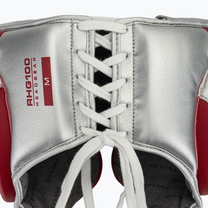 Шолом боксерський Rival RHG100 Professional Headgear red/silver 5