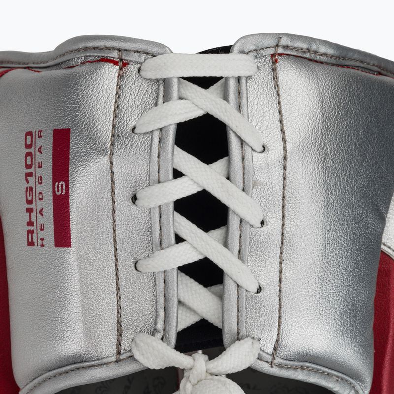 Шолом боксерський Rival RHG100 Professional Headgear red/silver/grey 5