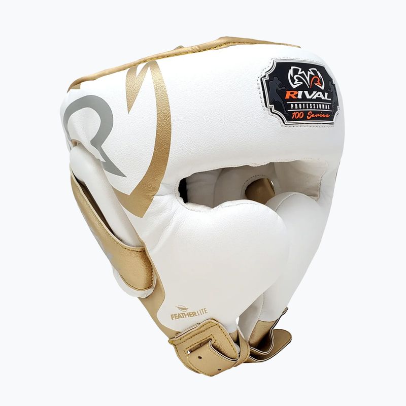 Шолом боксерський Rival RHG100 Professional Headgear white/gold 2