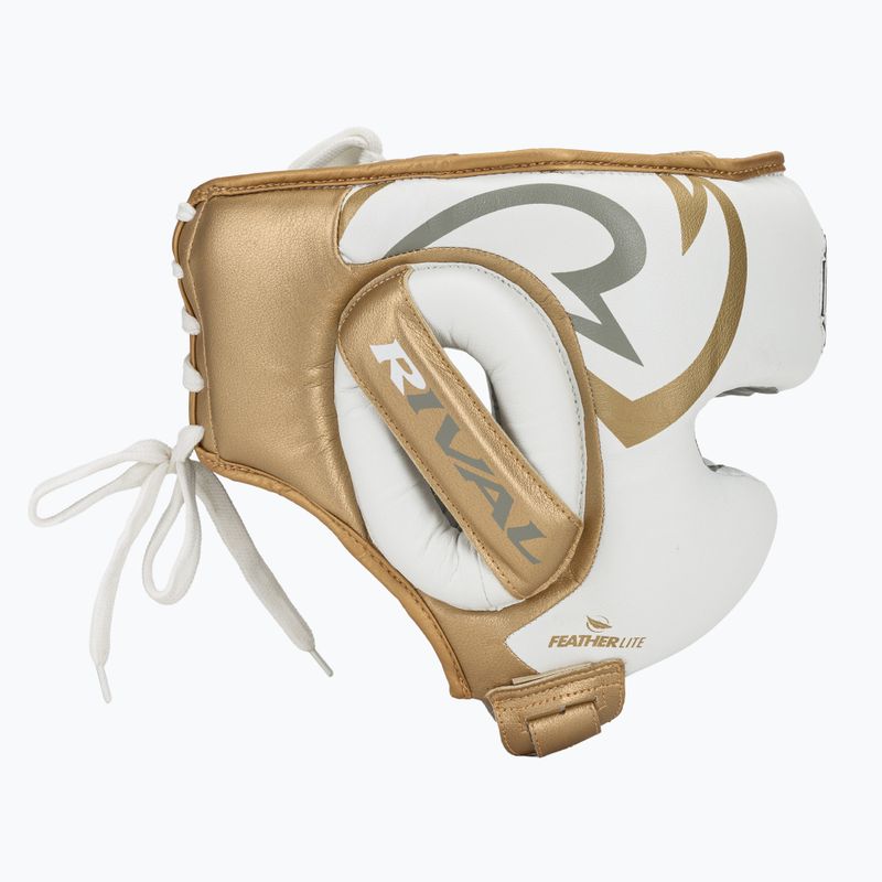 Шолом боксерський Rival RHG100 Professional Headgear white/gold 2