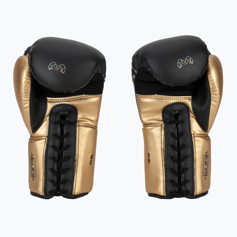 Рукавиці боксерські Rival RS100 Professional black/gold 3