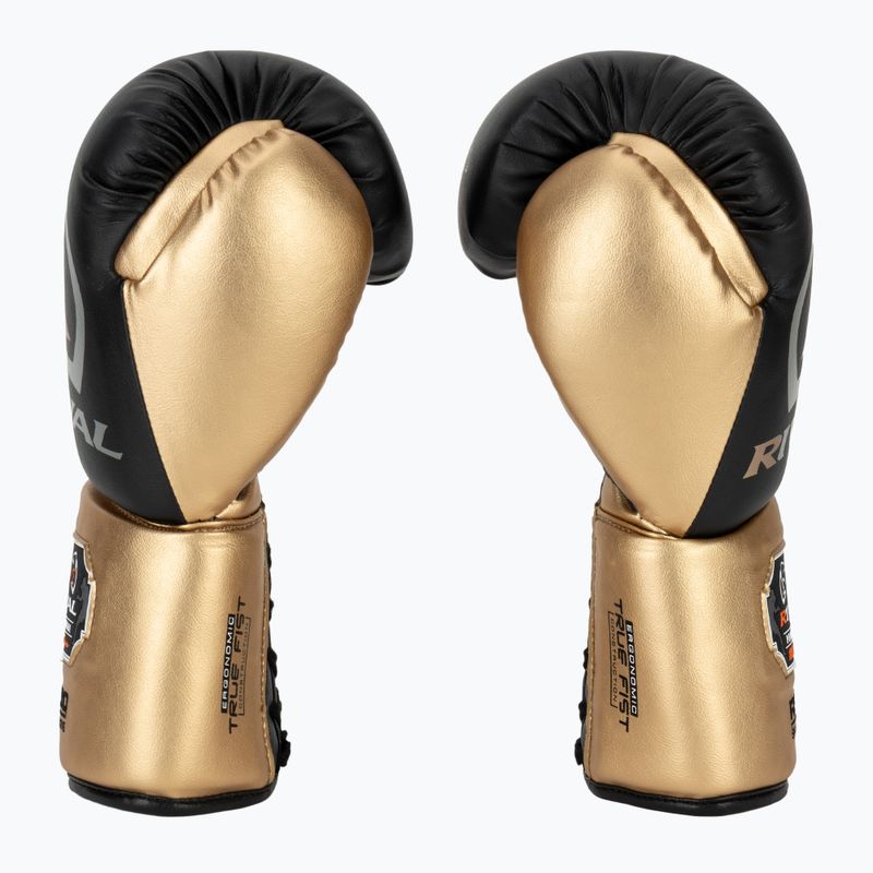 Рукавиці боксерські Rival RS100 Professional black/gold 4