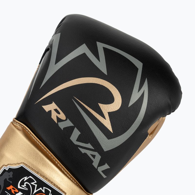 Рукавиці боксерські Rival RS100 Professional black/gold 5