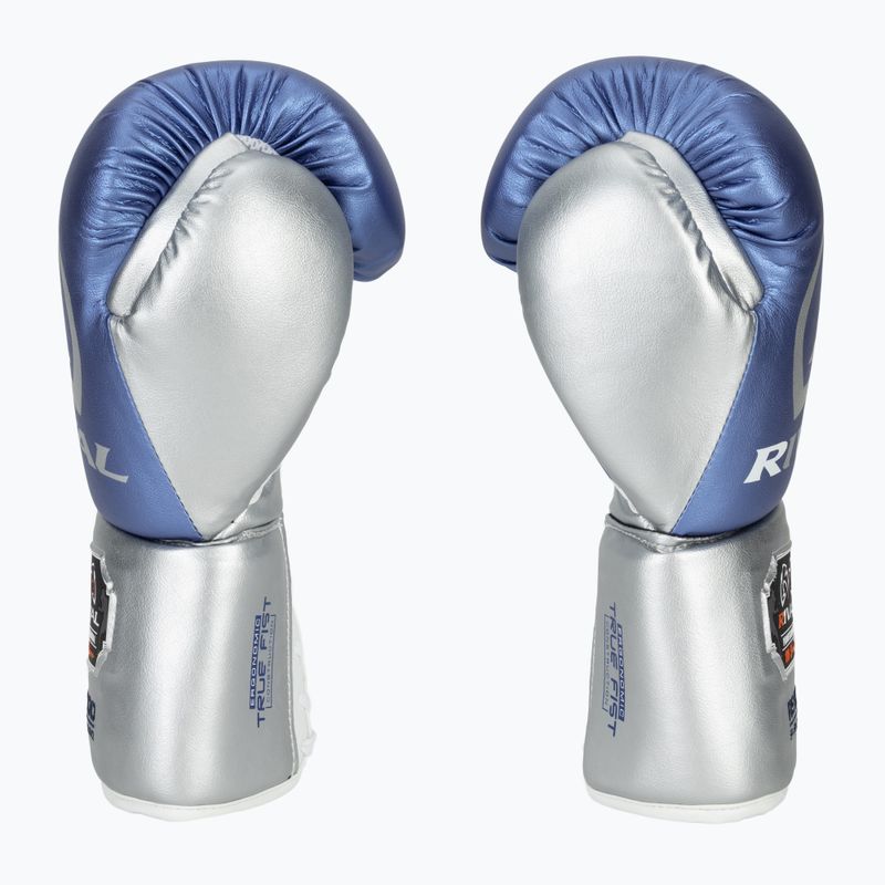 Рукавиці боксерські Rival RS100 Professional blue/silver 4