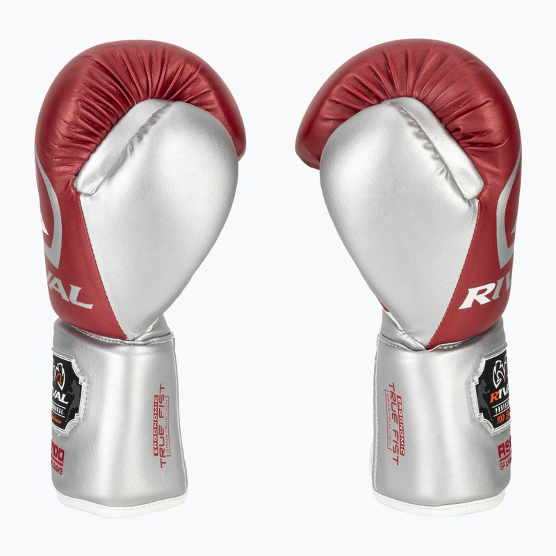 Рукавиці боксерські Rival RS100 Professional red/silver 4
