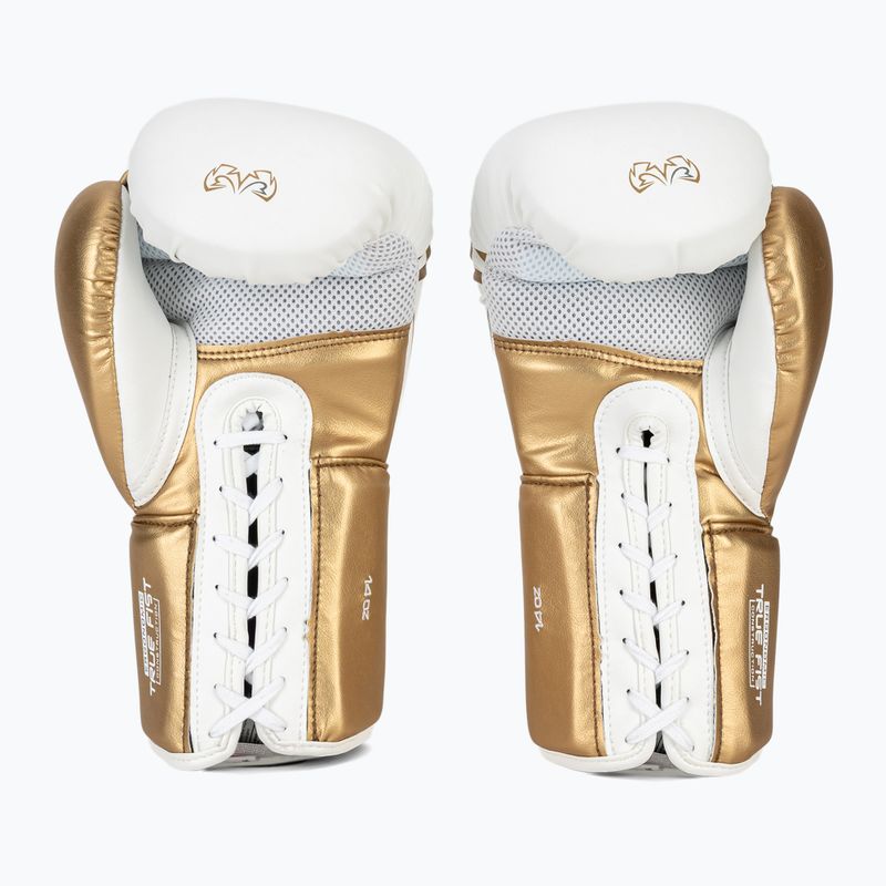 Рукавиці боксерські Rival RS100 Professional white/gold 3