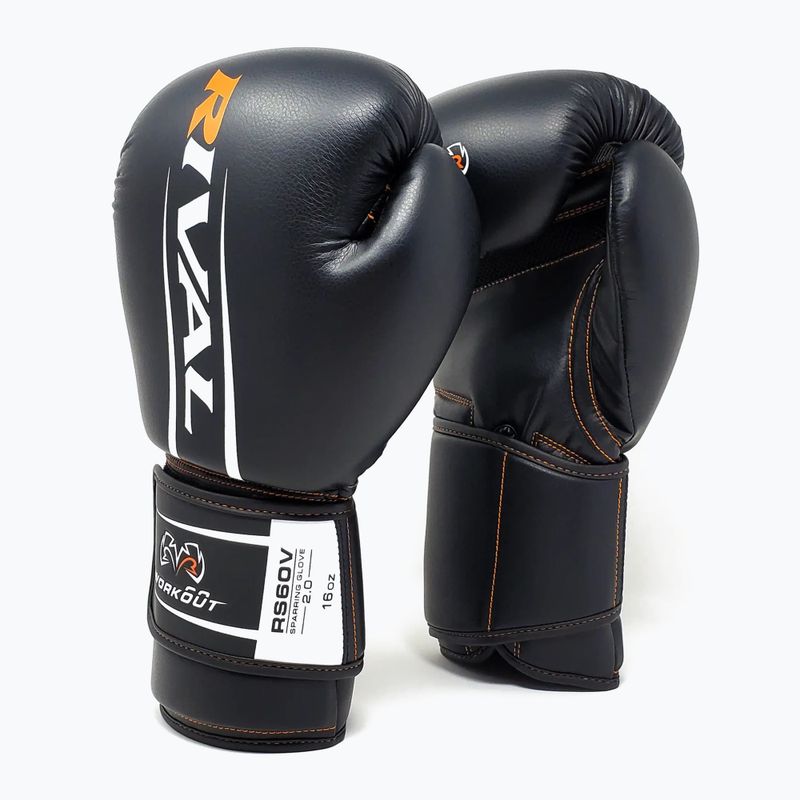 Рукавиці боксерські Rival RS60V Workout Sparring Gloves 2.0 black 2
