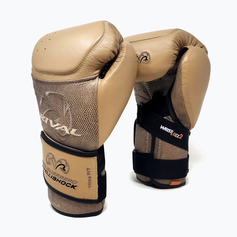 Рукавиці боксерські Rival RFX-Guerrero Intelli-Shock Bag Snake Skin Edition beige 2
