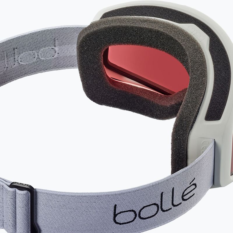 Гірськолижні окуляри Bollé Bedrock білі матові/вермілон 2