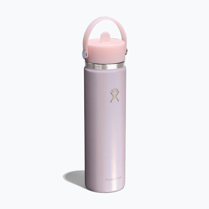 Термос пляшка Hydro Flask Wide Mouth with Flex Straw Cap 710 ml glimmer pink 2