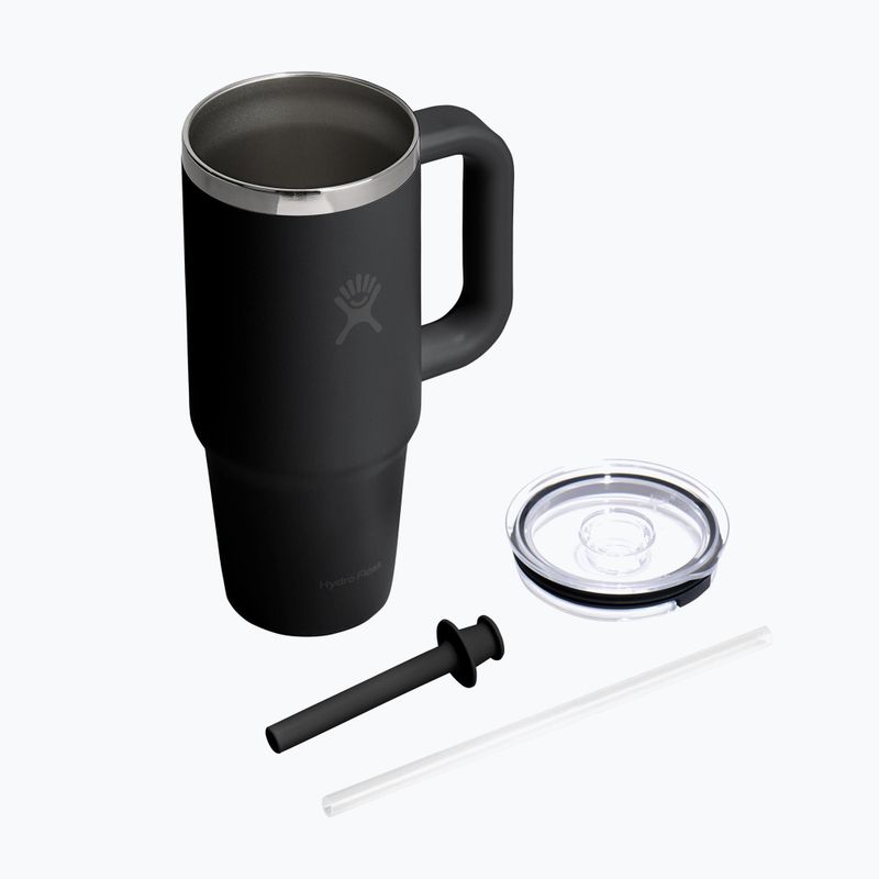 Кружка Hydro Flask Travel Tumbler Clear Lid 710 ml black 4