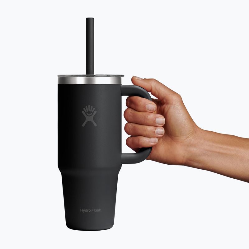 Кружка Hydro Flask Travel Tumbler Clear Lid 710 ml black 5