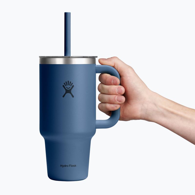 Термокружка Hydro Flask Travel Tumbler Clear LID 945 мл harbor blue 5