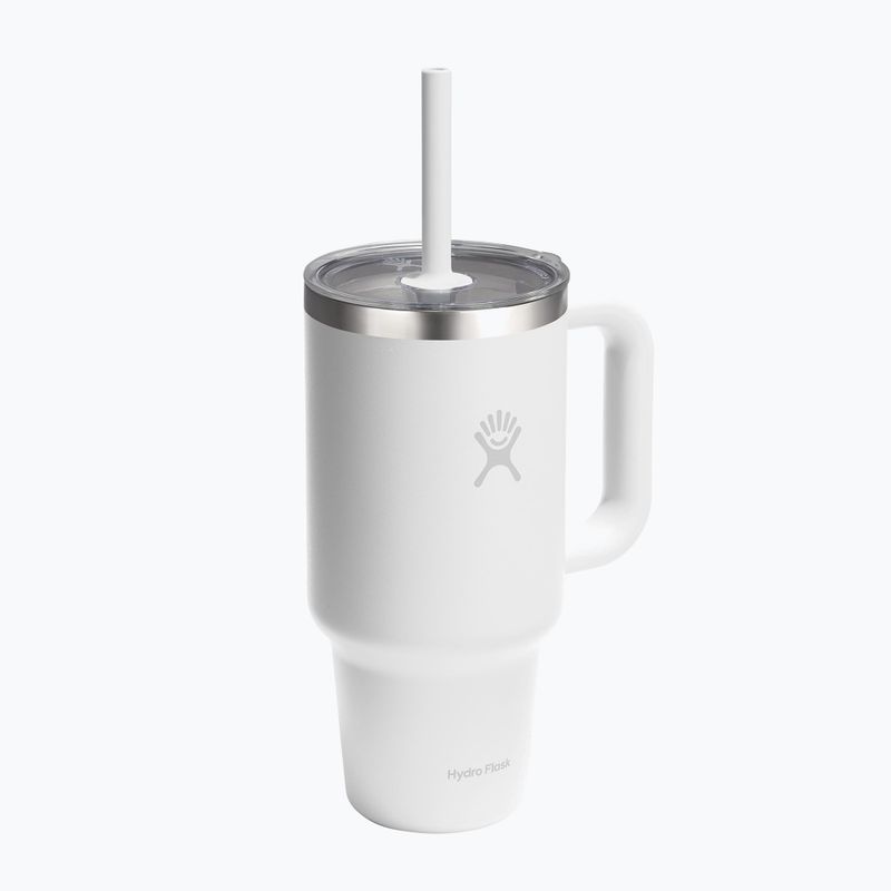 Термокружка Hydro Flask Travel Tumbler Clear Lid white 2
