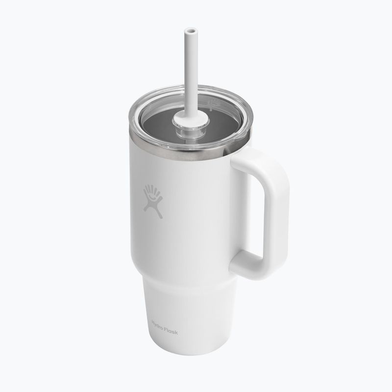 Термокружка Hydro Flask Travel Tumbler Clear Lid white 3